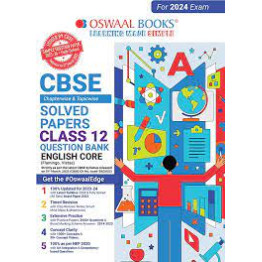 CBSE Chapterwise Solved Papers 2023-2014 English Core Class 12th (2024 Exam)